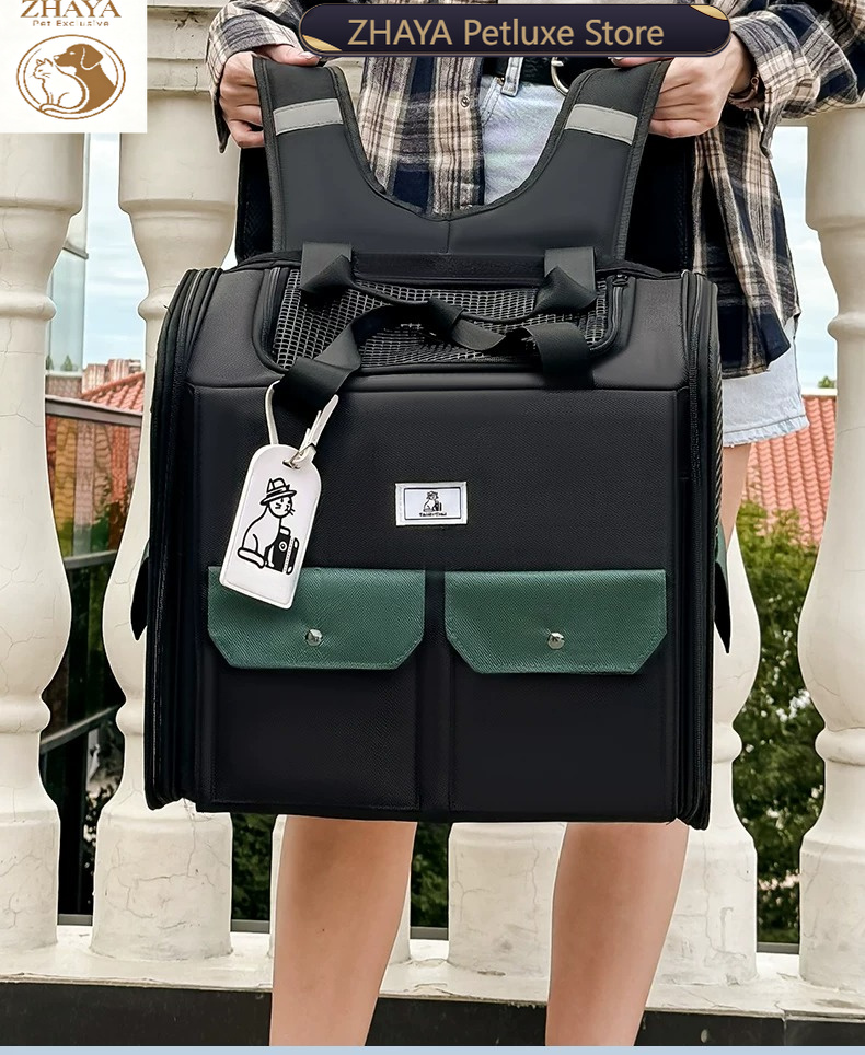 Foldable Backpack Small - Plecak Transporter dla Kota ZHAYA, Oddychający,