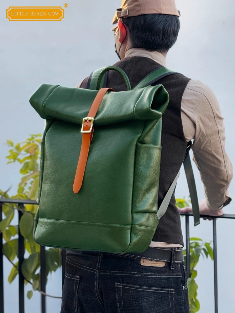 Duży męski plecak ze skóry nat – Leather Backpack Vintage recenzja i cena