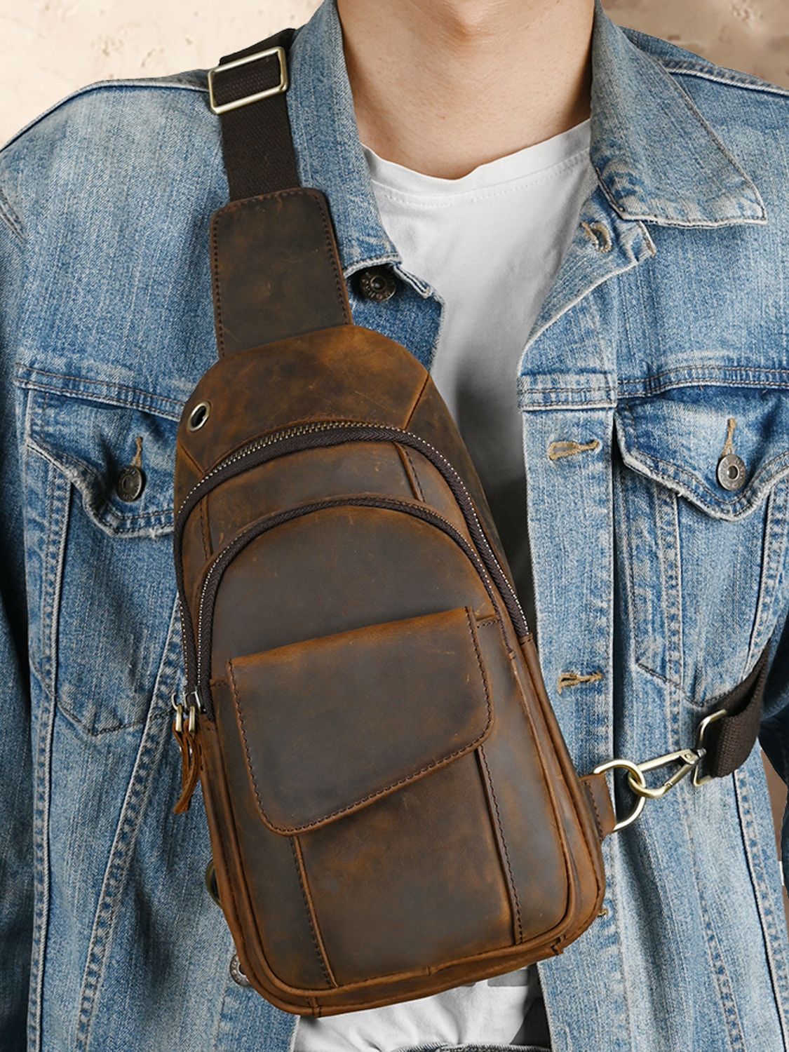 Luksusowa, wielofunkcyjna męsk – Leather Backpack Vintage recenzja i cena