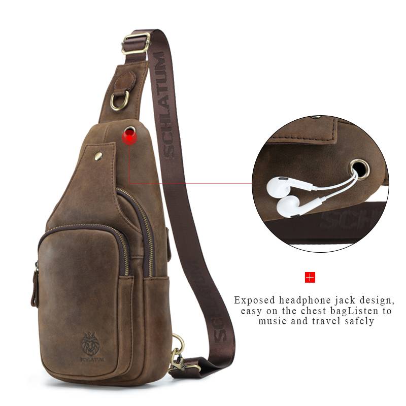 SCHLATUM 100% prawdziwej skóry – Leather Backpack Vintage recenzja i cena