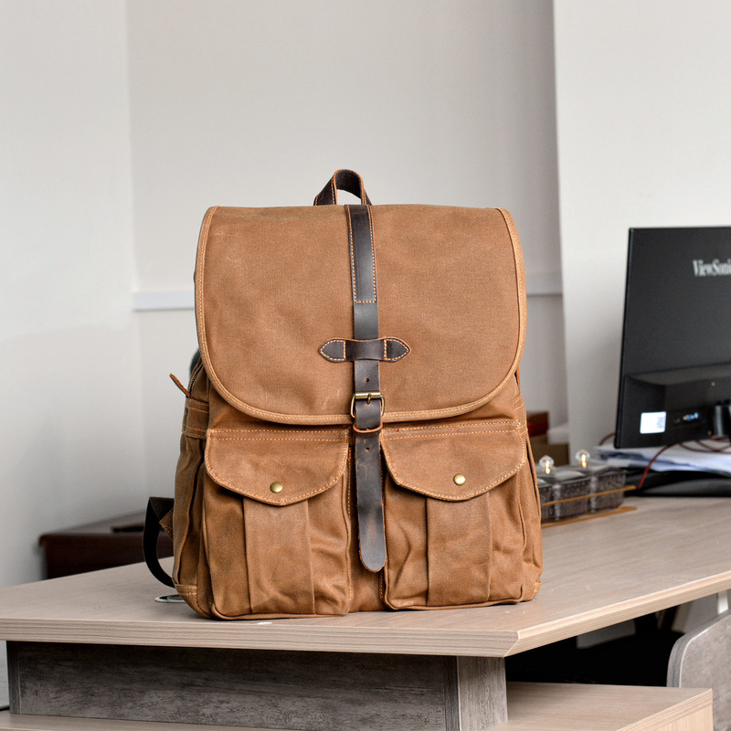Nowy męski plecak z woskowaneg – Canvas Backpack Casual recenzja i cena